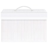 vidaXL Bamboe Opbergboxen (4 stuks) - Wit - 55% Korting!