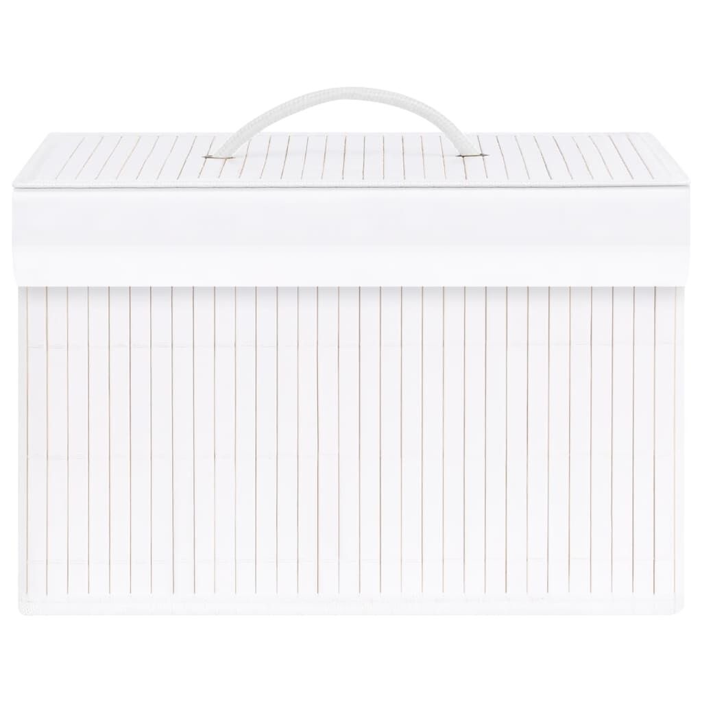 vidaXL Bamboe Opbergboxen (4 stuks) - Wit - 55% Korting!
