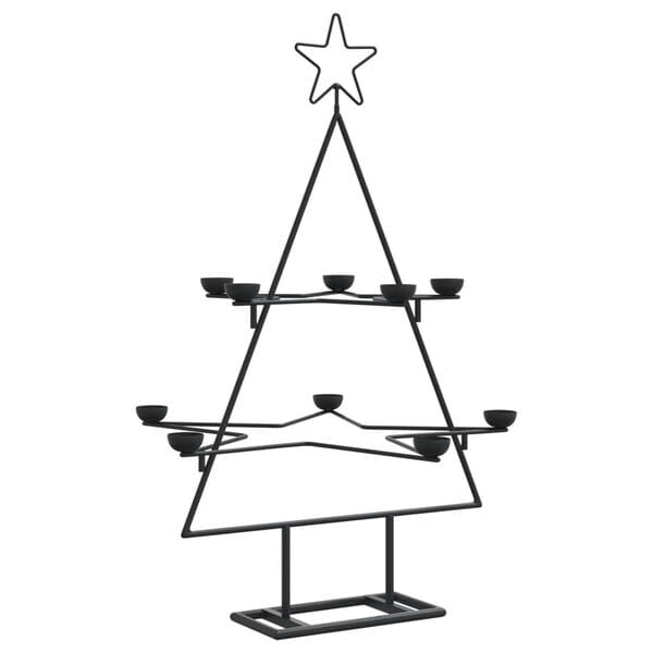 VidaXL Metalen Kerstboom Zwart 75 cm - 72% Korting