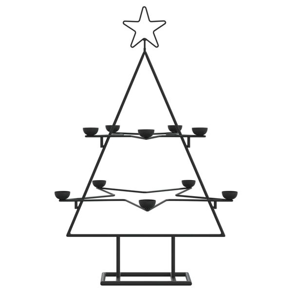 vidaXL Metalen Kerstboom Zwart 75 cm - 58% Korting