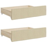 vidaXL Bedlades (2 stuks) crèmekleurig - 50% Korting!