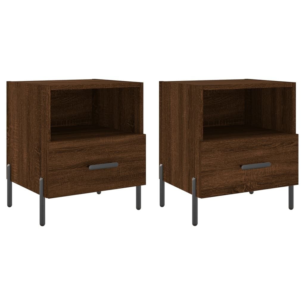 vidaXL Nachtkastjes (2 stuks) Bruin Eiken - 46% Korting!