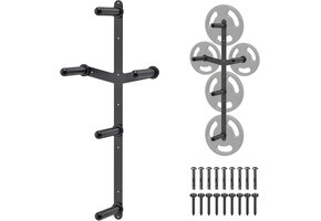 Ruimtebesparend Gewichtsschijfrek Wandmontage | 3 Haken & Landmine | -36%