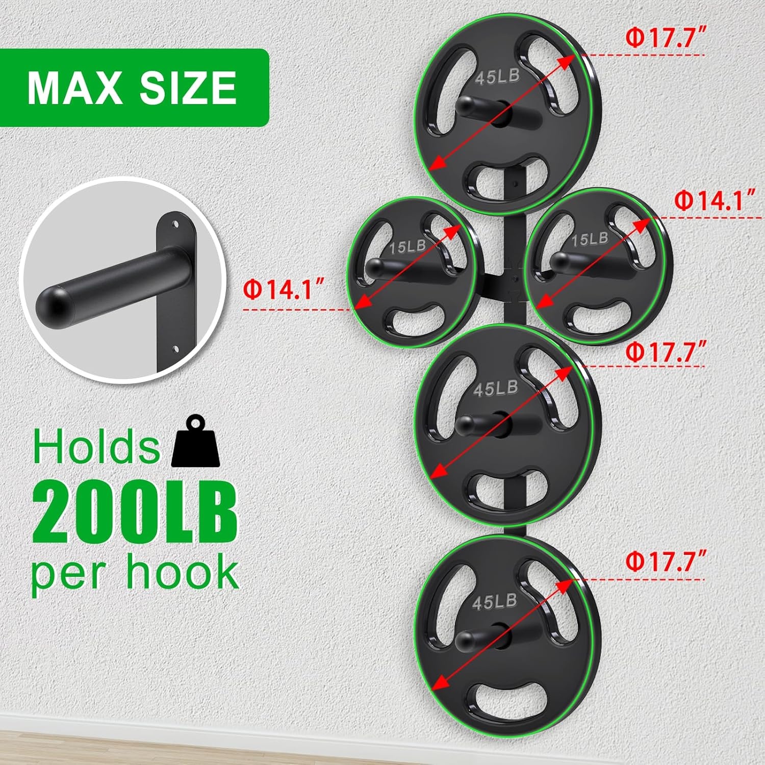 Gewichtsschijfrek Wandmontage - 29% Korting