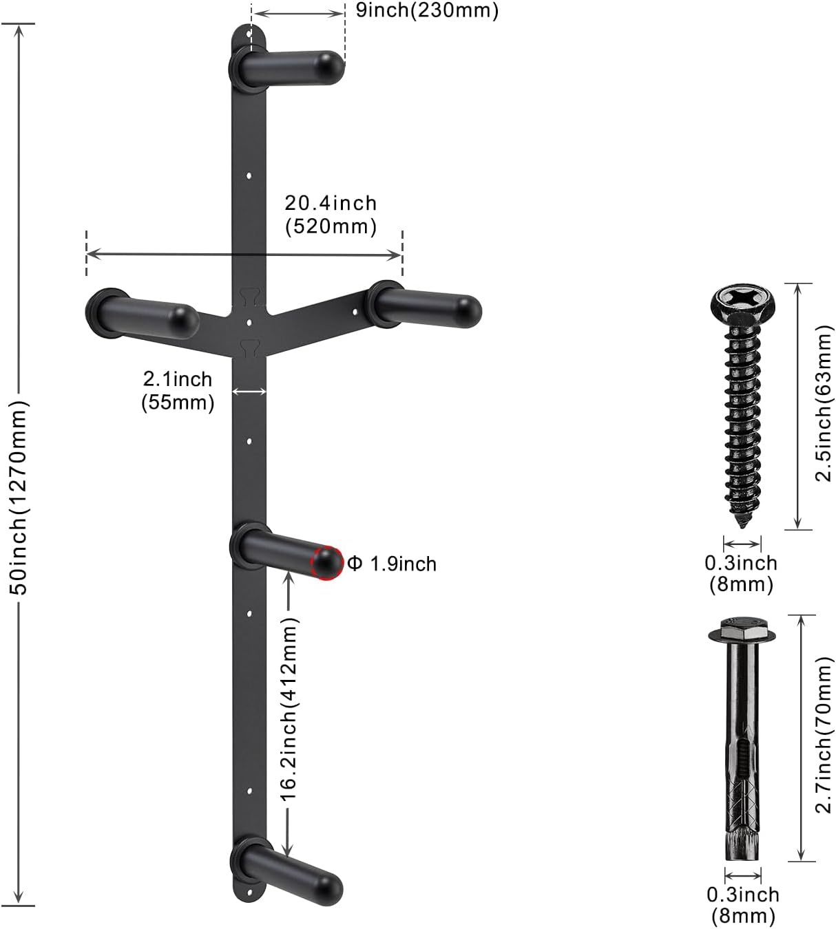 Gewichtsschijfrek Wandmontage - 29% Korting