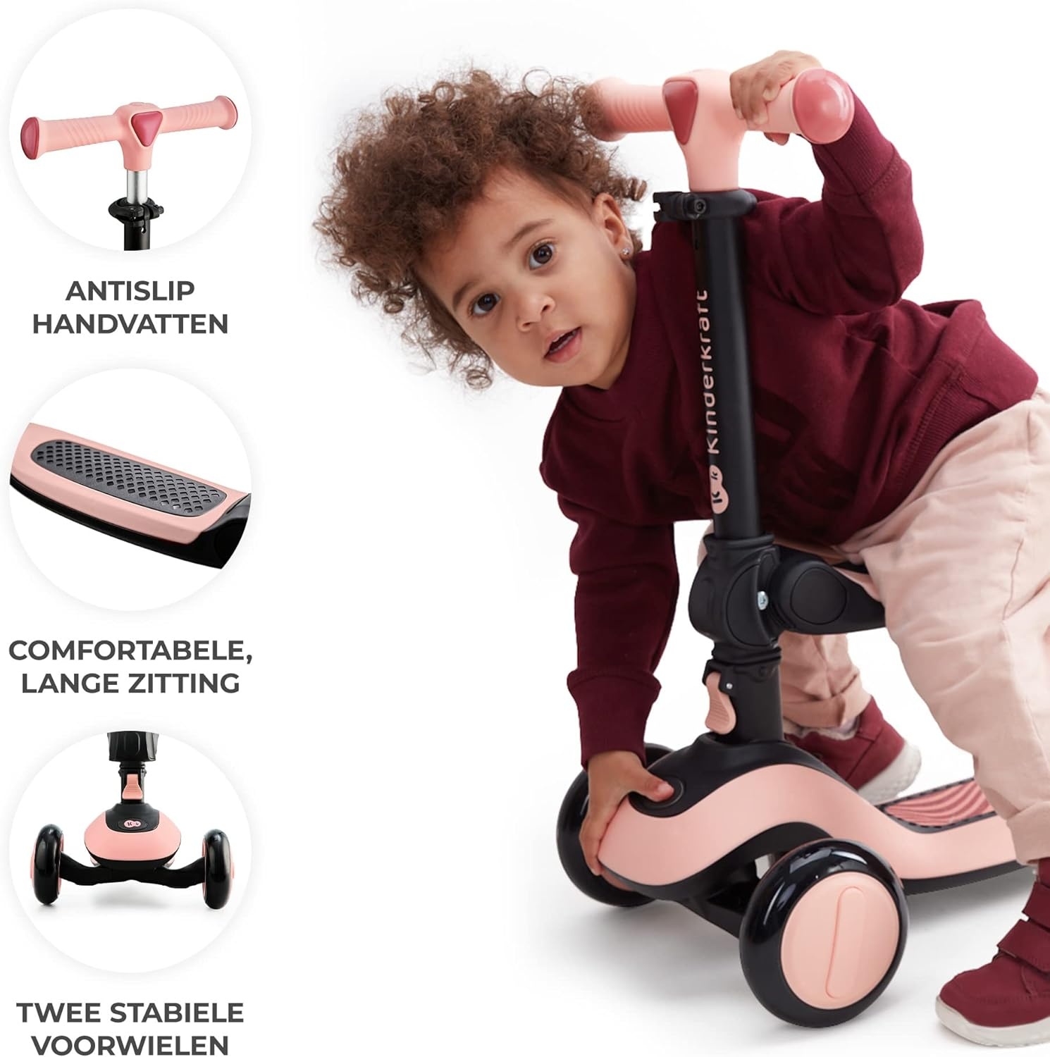 2-in-1 Loopfiets & Step Wit - Kinderen 1-5 jaar (34% Korting)