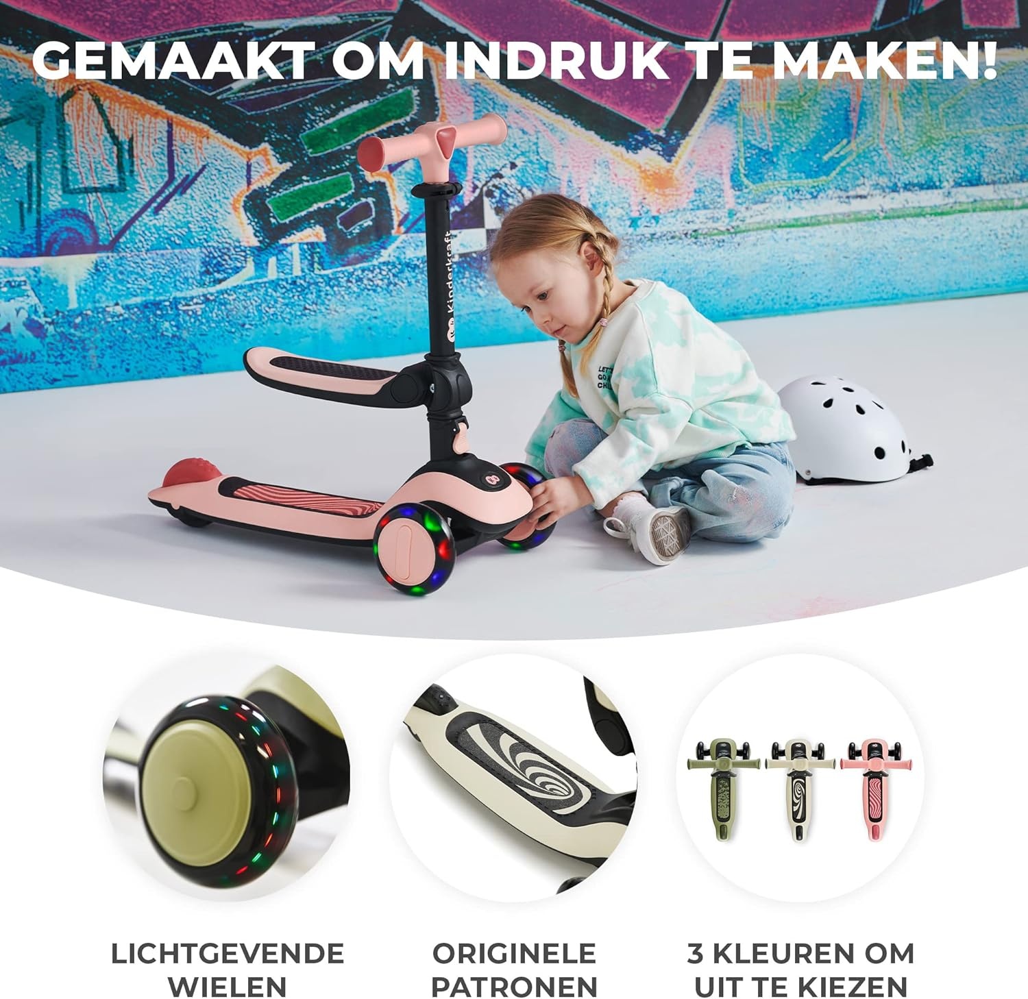 2-in-1 Loopfiets & Step Wit - Kinderen 1-5 jaar (34% Korting)