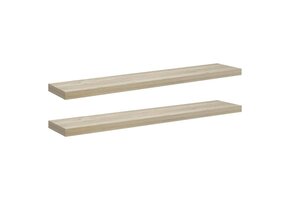 Zwevende Wandschappen Eikenkleurig MDF 2 stuks (120cm) - 78% korting!