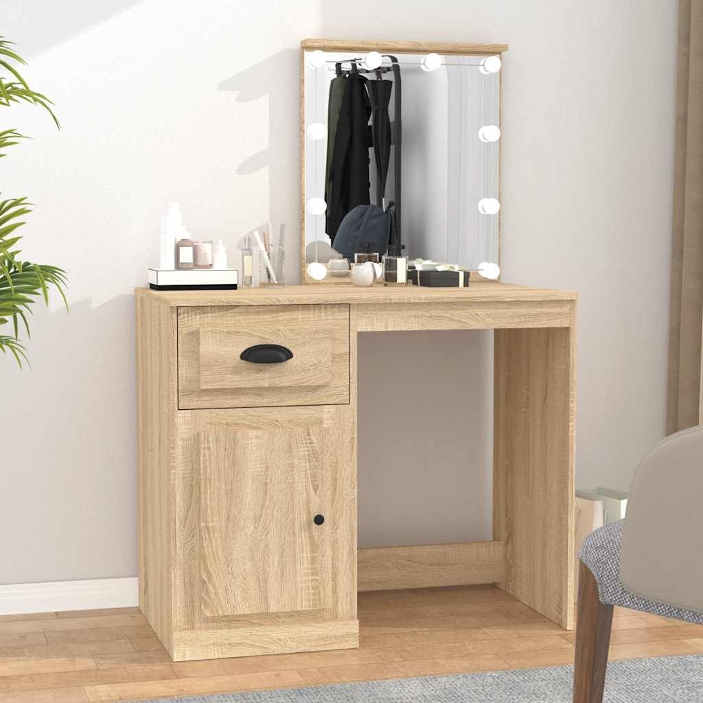 Kaptafel met LED - Sonoma Eiken - 73% Korting!