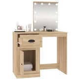 Kaptafel met LED - Sonoma Eiken - 73% Korting!