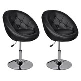 VidaXL Barstoelen Kunstleer Zwart (2 st.) - 57% Korting
