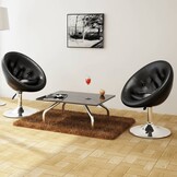 VidaXL Barstoelen Kunstleer Zwart (2 st.) - 57% Korting