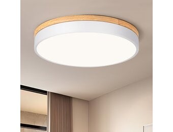 Moderne Plafondlamp Wit Hout LED - 36% Korting!