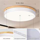 Moderne LED Plafondlamp Wit Hout & Metaal - 61% Korting!