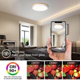Moderne LED Plafondlamp Wit Hout & Metaal - 61% Korting!