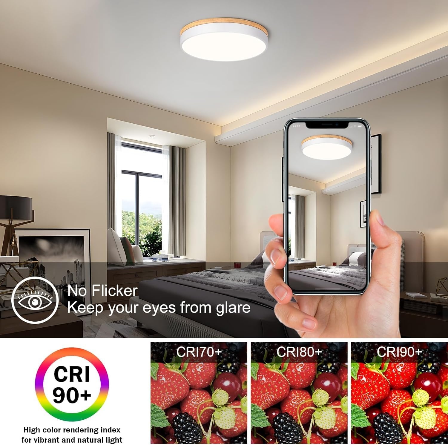 Moderne Plafondlamp Wit Hout LED - 36% Korting!