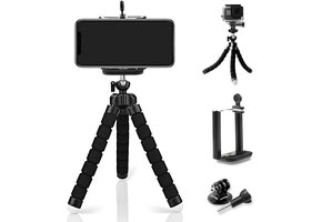 Flexibel Mini Smartphone Statief - Zwart - 18cm Hoog (48% Korting)
