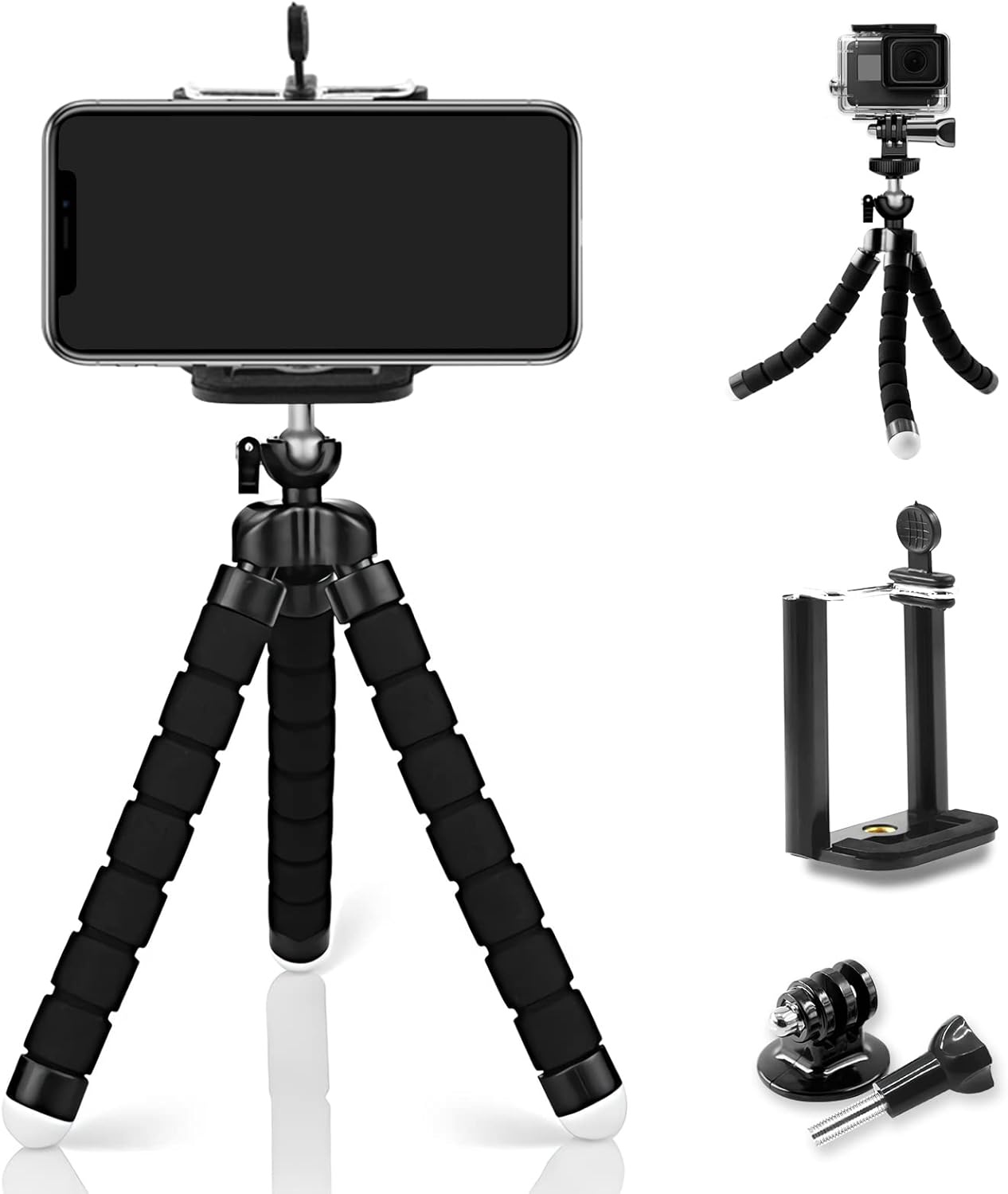 Flexibel Mini Smartphone Statief Zwart - 52% Korting