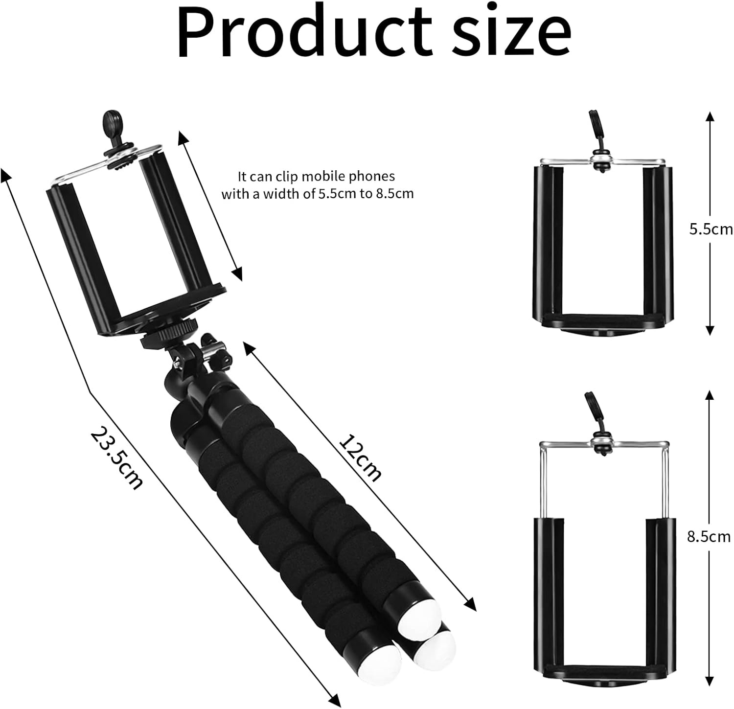 Flexibel Mini Smartphone Statief Zwart - 52% Korting