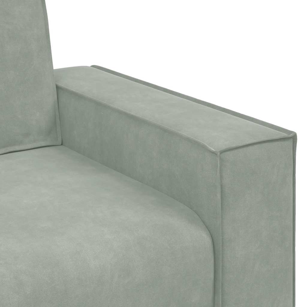 vidaXL Driezitsbank Lichtgrijs Fluweel (52% Korting!)