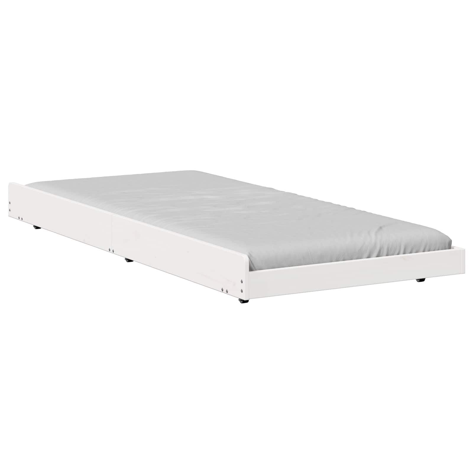 vidaXL Bedframe Wit Grenenhout 75x190 cm - 76% Korting