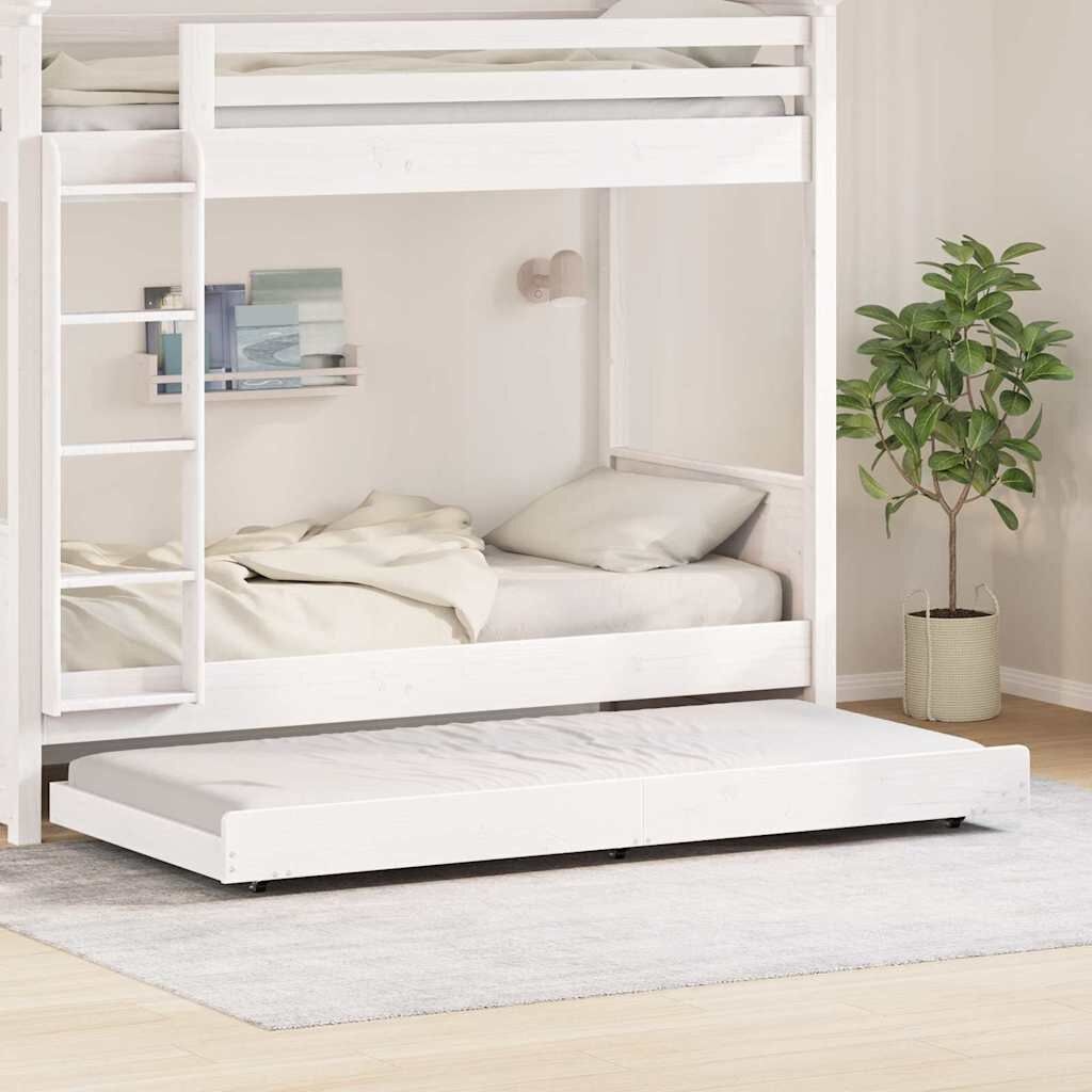 vidaXL Bedframe Wit Grenenhout 75x190 cm - 76% Korting