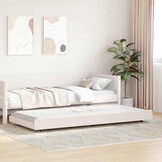 vidaXL Bedframe Wit Grenenhout 75x190 cm - 76% Korting