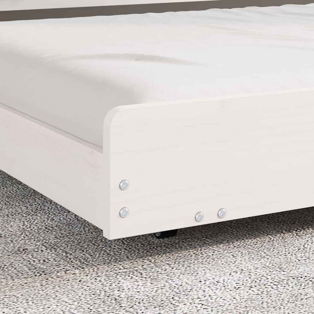 vidaXL Bedframe Wit Grenenhout 75x190 cm - 76% Korting