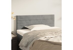 vidaXL Hoofdbord Fluweel Lichtgrijs - 49% Korting