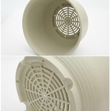 2 Zwarte Bloempotten 15cm met Onderzetter - 65% Korting