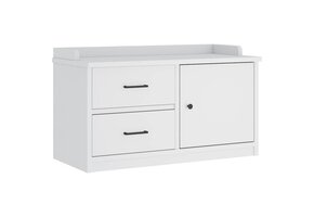 Houten Gangbank SANDNES Wit 87x40x50 cm - 64% Korting!