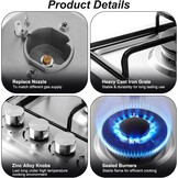 Gaskookplaat RVS 4 Brander - Propaan/Aardgas - 37% Korting!