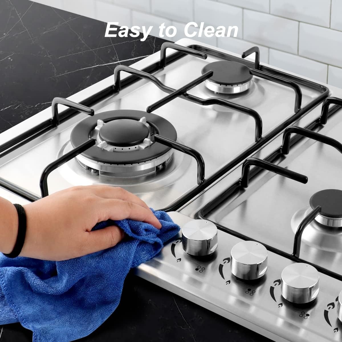 Gaskookplaat RVS 4 Brander - Propaan/Aardgas - 37% Korting!