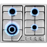 Gaskookplaat RVS 4 Brander - Propaan/Aardgas - 37% Korting!