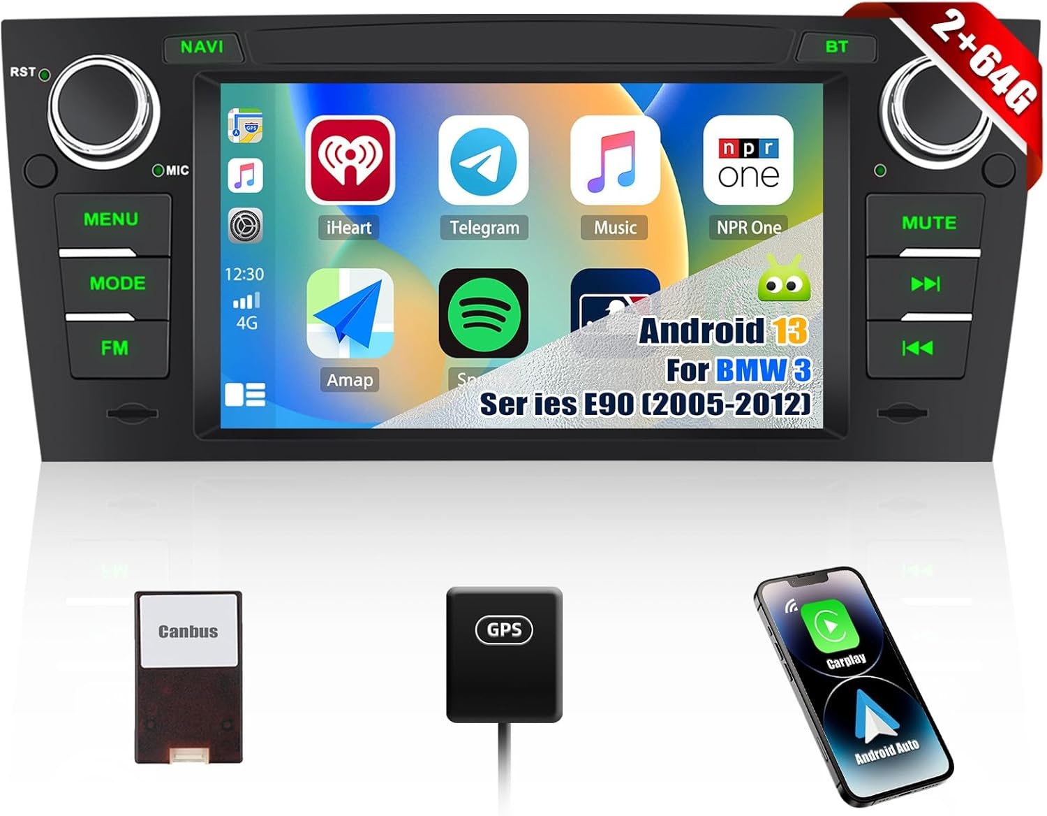 Android Radio 13 7" Dubbel Din BMW 3 Serie E90-E93 (2005-2011) - 37% Korting!