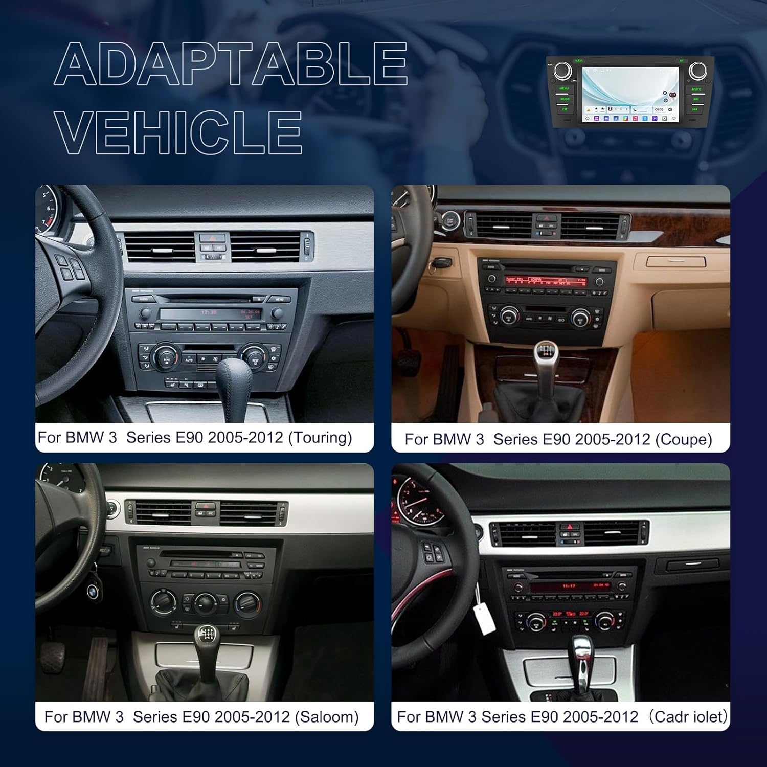 Autoradio Android 13 voor BMW E90-E93 | 7" | 49% Korting