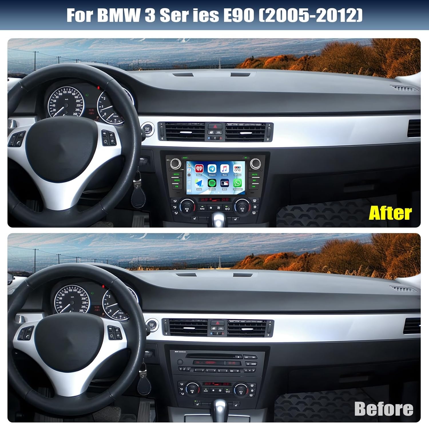 Autoradio Android 13 voor BMW E90-E93 | 7" | 49% Korting