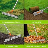 Dubbelzijdige Hark Koolstofstaal - Gazononderhoud met 56% Korting!