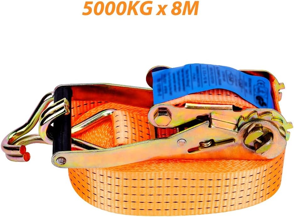 Spanbanden 10x 5000kg 8m 50mm Oranje - 37% Korting