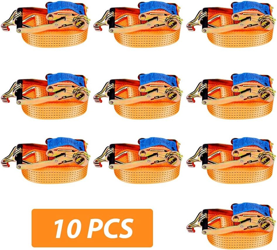 Spanbanden 10x 5000kg 8m 50mm Oranje - 37% Korting