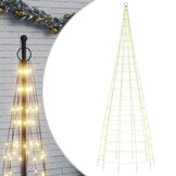 vidaXL LED Kerstboom Vlaggenmast 300cm - 550 Warm Witte LED's (71% Korting!)