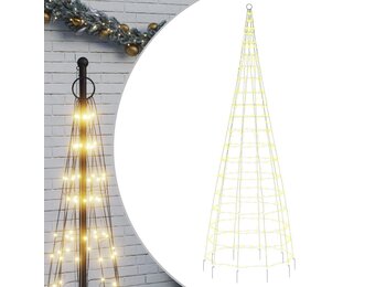 vidaXL LED Kerstboom Vlaggenmast 300cm - 550 Warm Witte LED's (71% Korting!)
