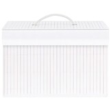 vidaXL Opbergboxen 4 st bamboe wit - 76% Korting!