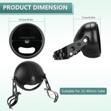 Zwarte Motor Koplamp Behuizing 5.75" Aluminium (39% korting)