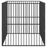 vidaXL Hondenkennel 4 panelen, zwart - 58% Korting!