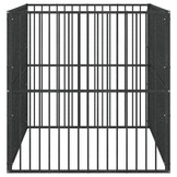 vidaXL Hondenkennel 4 panelen, zwart - 58% Korting!