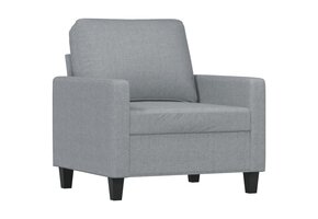 Lichtgrijze 3-zitsbank van stof - 180 cm breed (61% korting)