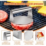 3-delige Smash Burger Set met RVS Burgerpers | Grillspatel & Braadkwast | 56% Korting