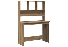 VidaXL Bureau met schappen - 102x45x148 cm - Artisanaal Eiken - 42% Korting!