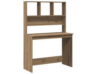 Bureau met schappen, Artisanaal Eiken, 102x45x148 cm - 52% Korting!